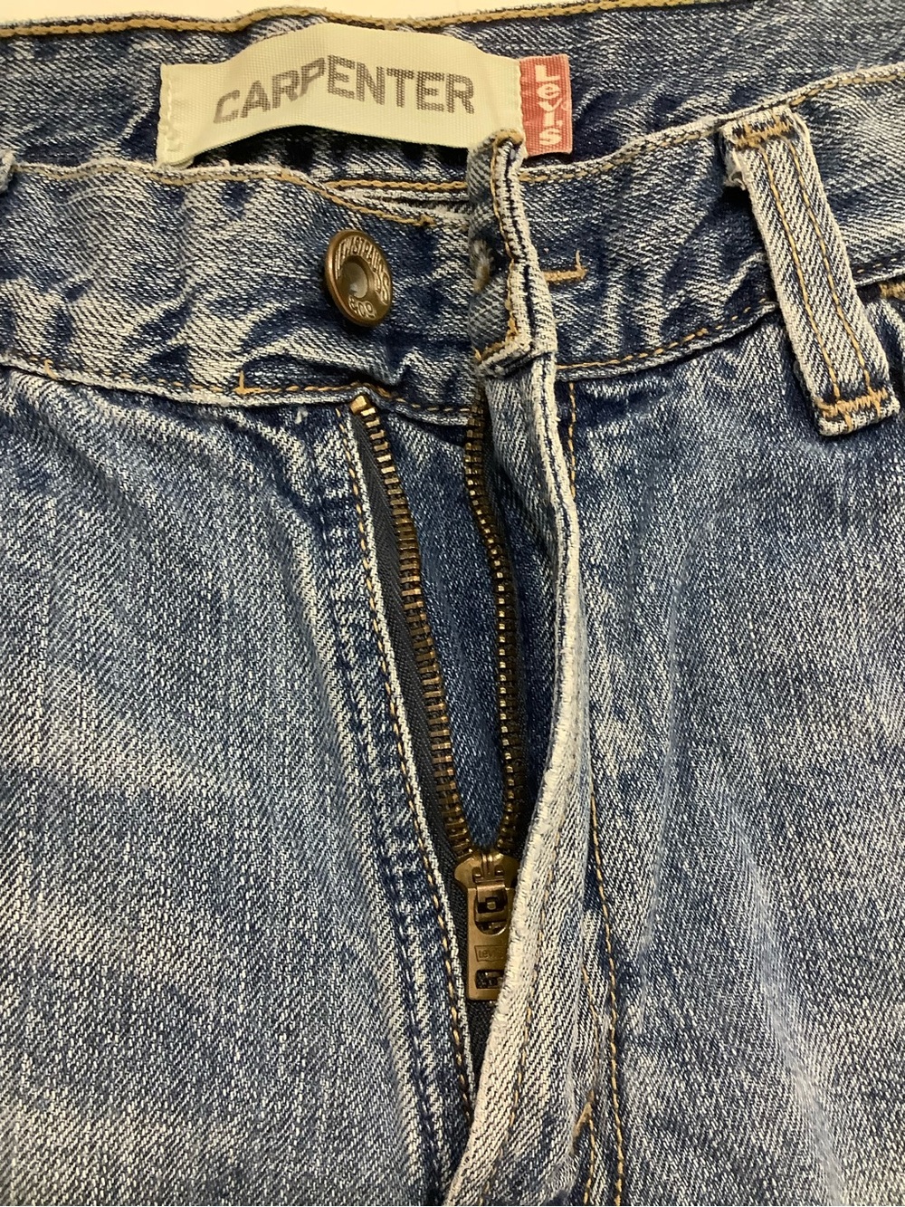 Leviโs Carpenter-Style Men's Denim Shorts - Blue Cargo Y2K - Picture 6 of 9